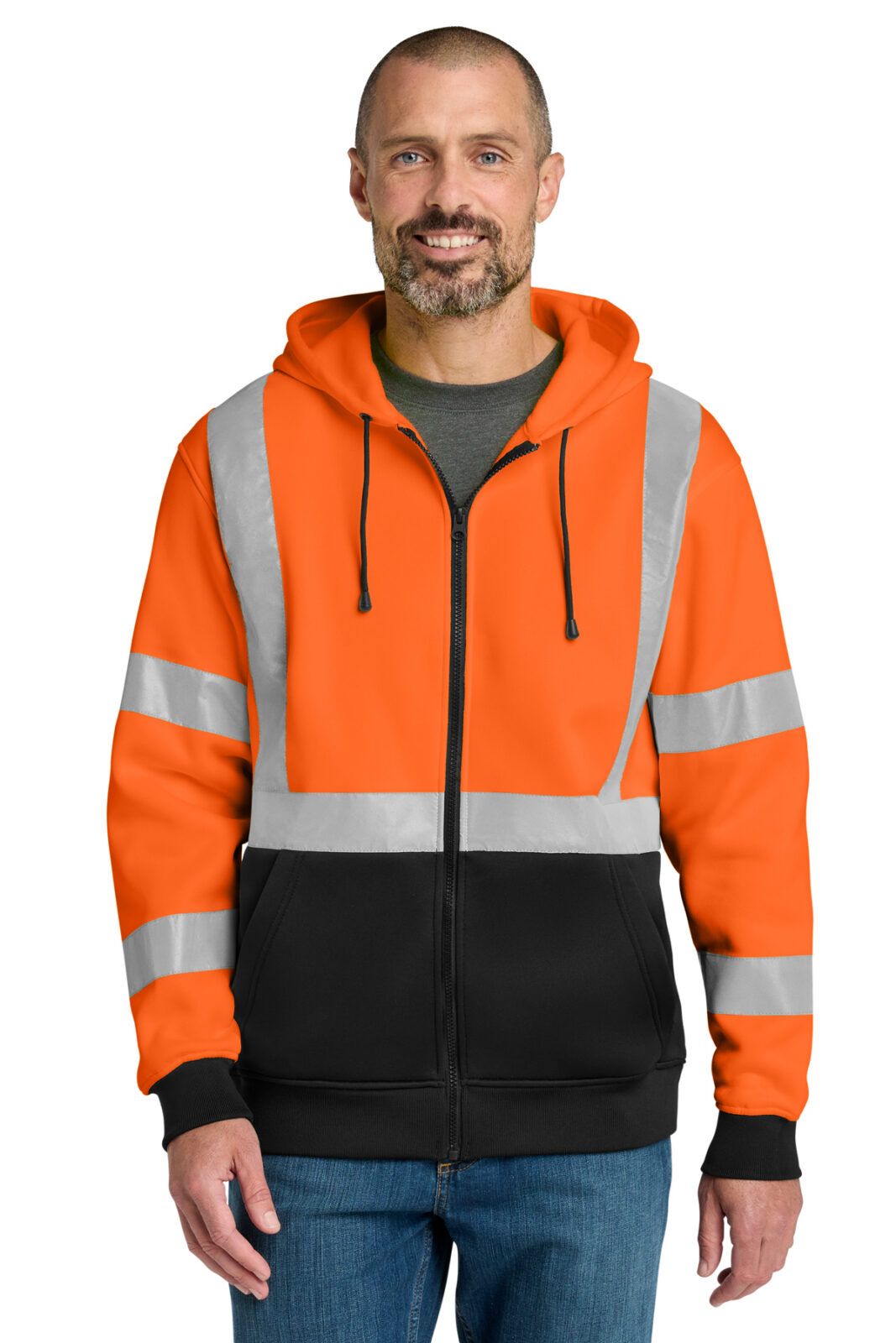 CornerStone ANSI 107 Class 3 Heavy-Duty Fleece Full-Zip Hoodie