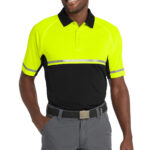 CornerStone Select Lightweight Snag-Proof Enhanced Visibility Polo in Safety Yellow/ Black