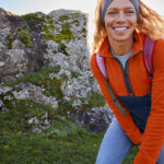 Cotopaxi Women’s Amado 1/2-Zip Fleece in use
