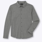 Cuts AO Long Sleeve Button-Up in Charcoal