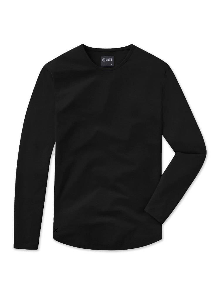 Cuts AO Long Sleeve Curve-Hem Tee