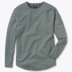 Cuts AO Long Sleeve Curve-Hem Tee in Sage
