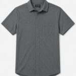 Cuts AO Short Sleeve Button-Up in Charcoal