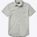 Cuts AO Short Sleeve Button-Up in Mourning Dove