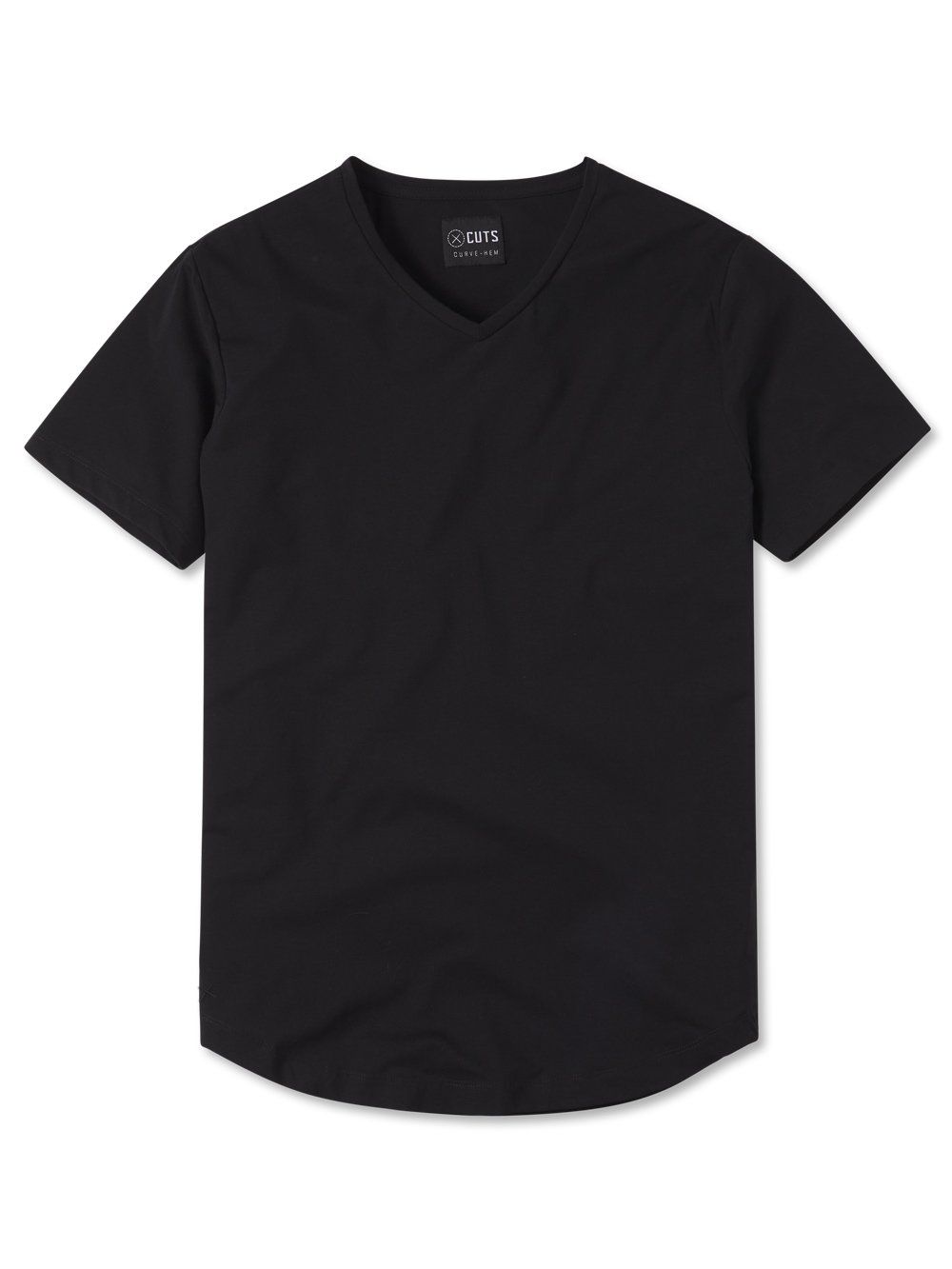 Cuts AO V-Neck Curve-Hem Tee
