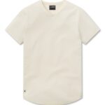 Cuts AO V-Neck Curve-Hem Tee in Ivory