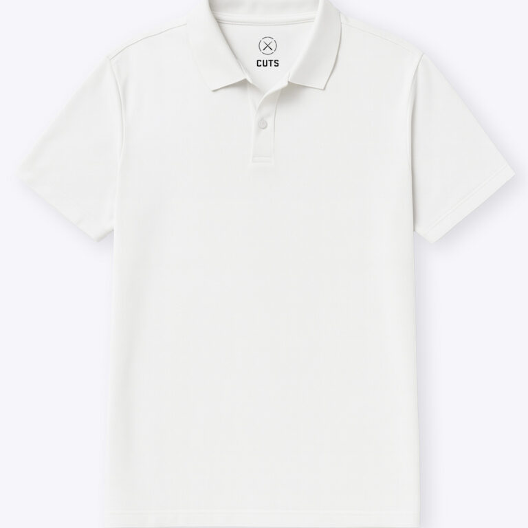 Cuts Club Tipped Polo in Chalk