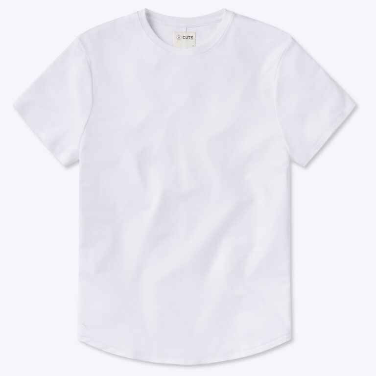 Cuts Featherlight Pima Tee in White