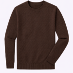 Cuts Riviera Knit Long Sleeve Texture Sweater in Burnt Oak