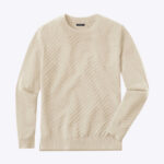 Cuts Riviera Knit Long Sleeve Texture Sweater in Sand Dune