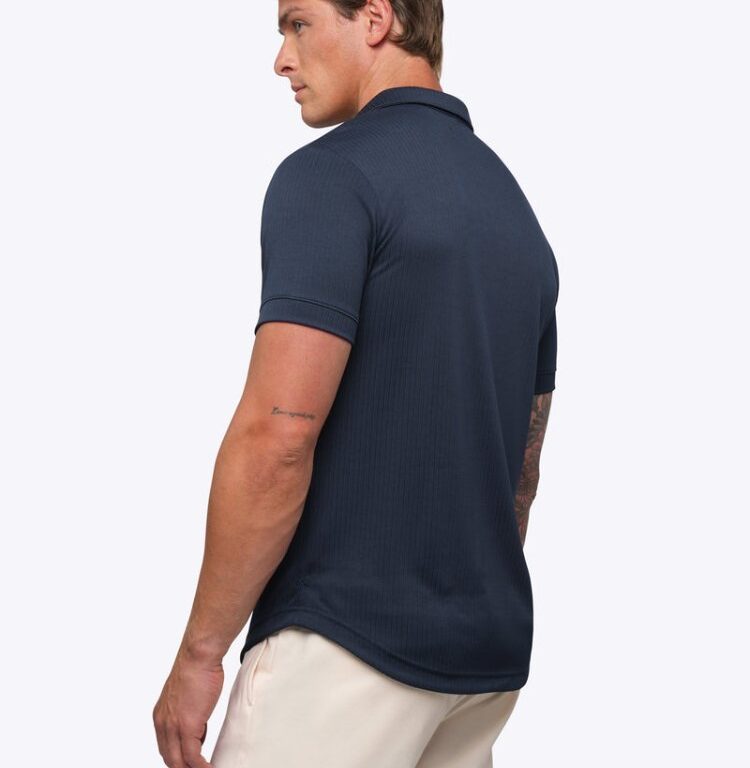 Cuts SoHo Ribbed Polo in Pacific Blue
