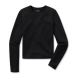 Cuts Women’s Long Sleeve Tomboy Tee in Black