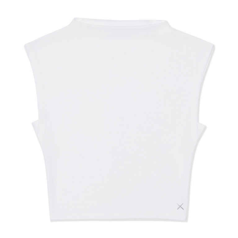 Cuts Women's Sleeveless Tomboy Tee in White