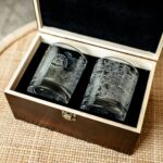 Del Mar Dof Glass – 2 Glasses – Blank Wood Box – Full Wrap