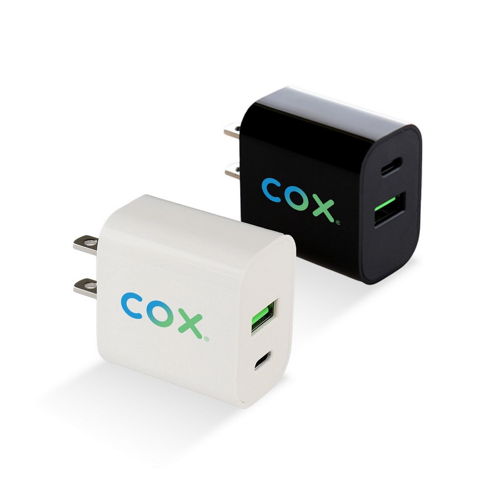 Dual Port Flat Wall Adapter