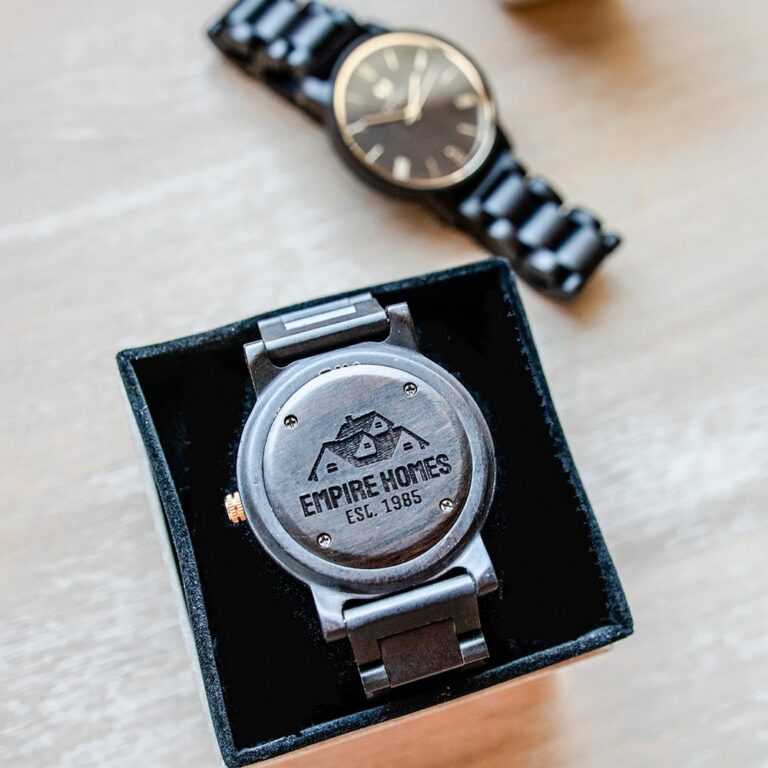 Ebony Wood Links Watch