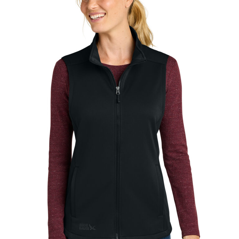 Eddie Bauer Women’s Smooth Mid Layer Fleece Vest in Black