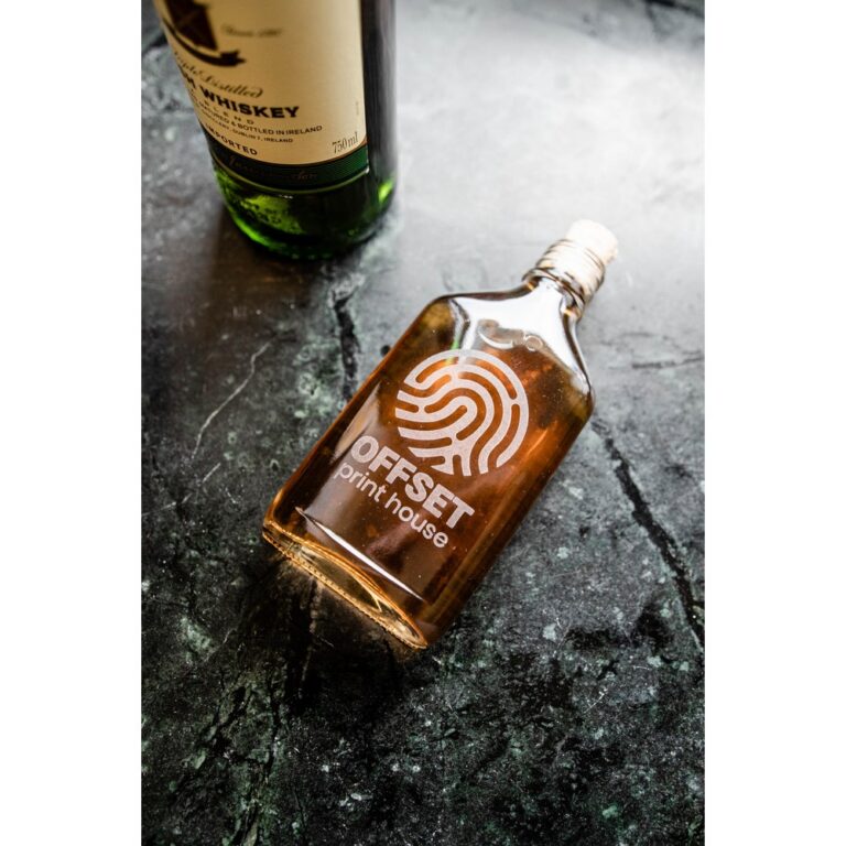 Engraved Glass Flask