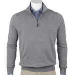 Fairway & Greene Baruffa Merino Windsweater in Light Charcoal
