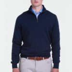 Fairway & Greene Baruffa Merino Windsweater in Navy