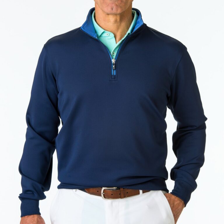 Fairway & Greene Caves L/s 1/4 Zip Pullover in Marine