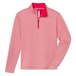 Fairway & Greene Coughlin 1/4 Zip in Cardinal/White