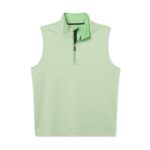 Fairway & Greene Coughlin Stripe 1/4 Zip Vest in Sprout