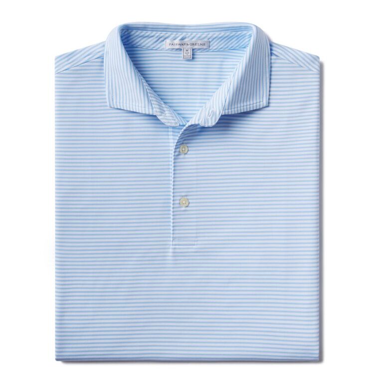 Fairway & Greene Park Stripe in White/Bluff