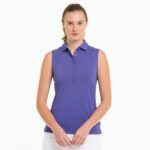 Fairway & Greene Sleeveless Charlotte Jersey Polo in Veronica