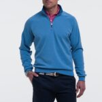 Fairway & Greene The Valley 1/4 Zip in Baltic Heather