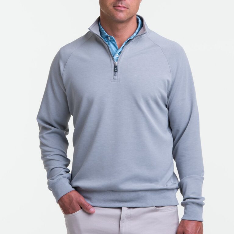 Fairway & Greene The Valley 1/4 Zip in Shadow Grey Heather
