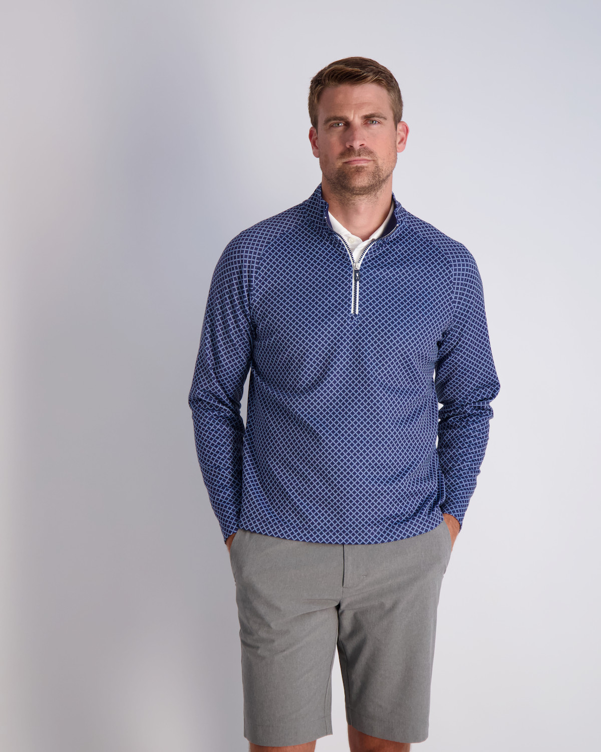 Fairway & Greene Chris Long Sleeve Quarter-Zip in Marine