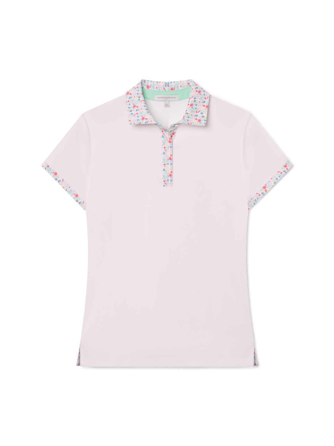 Fairway & Greene Ellie Polo in White/Paradise