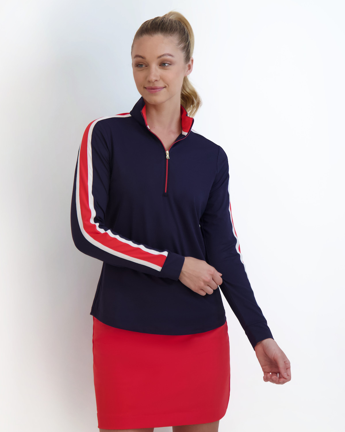 Fairway & Greene Erynn Zip Mock in Eclipse