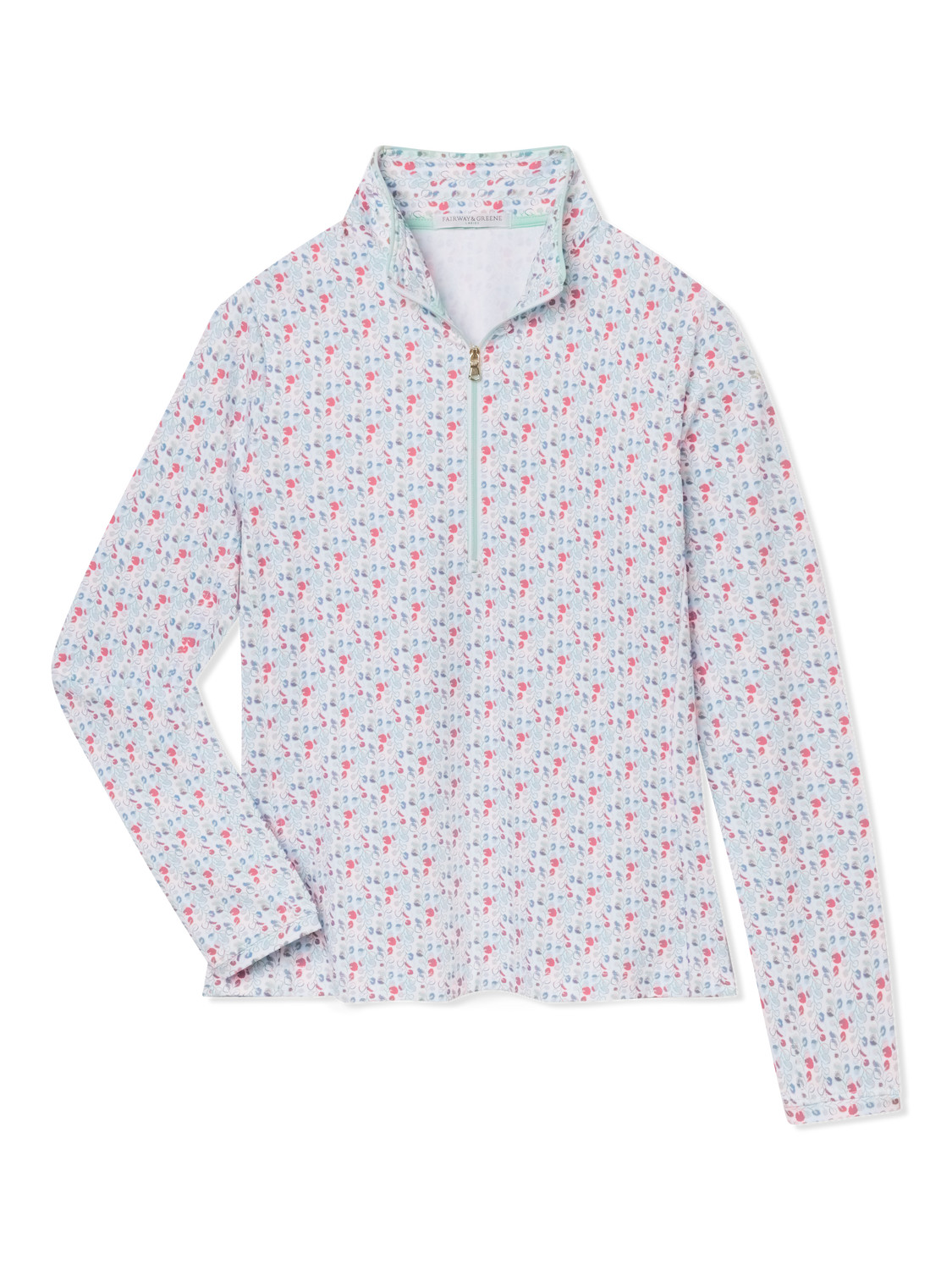 Fairway & Greene Everett Zip Mock in Paradise