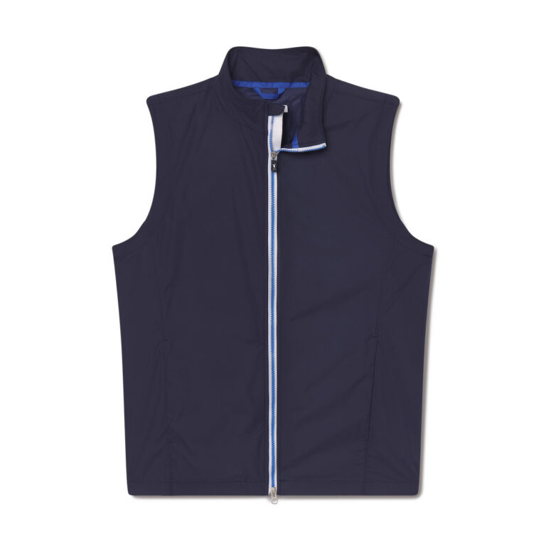 Fairway & Greene Harold Full Zip Vest in Marine