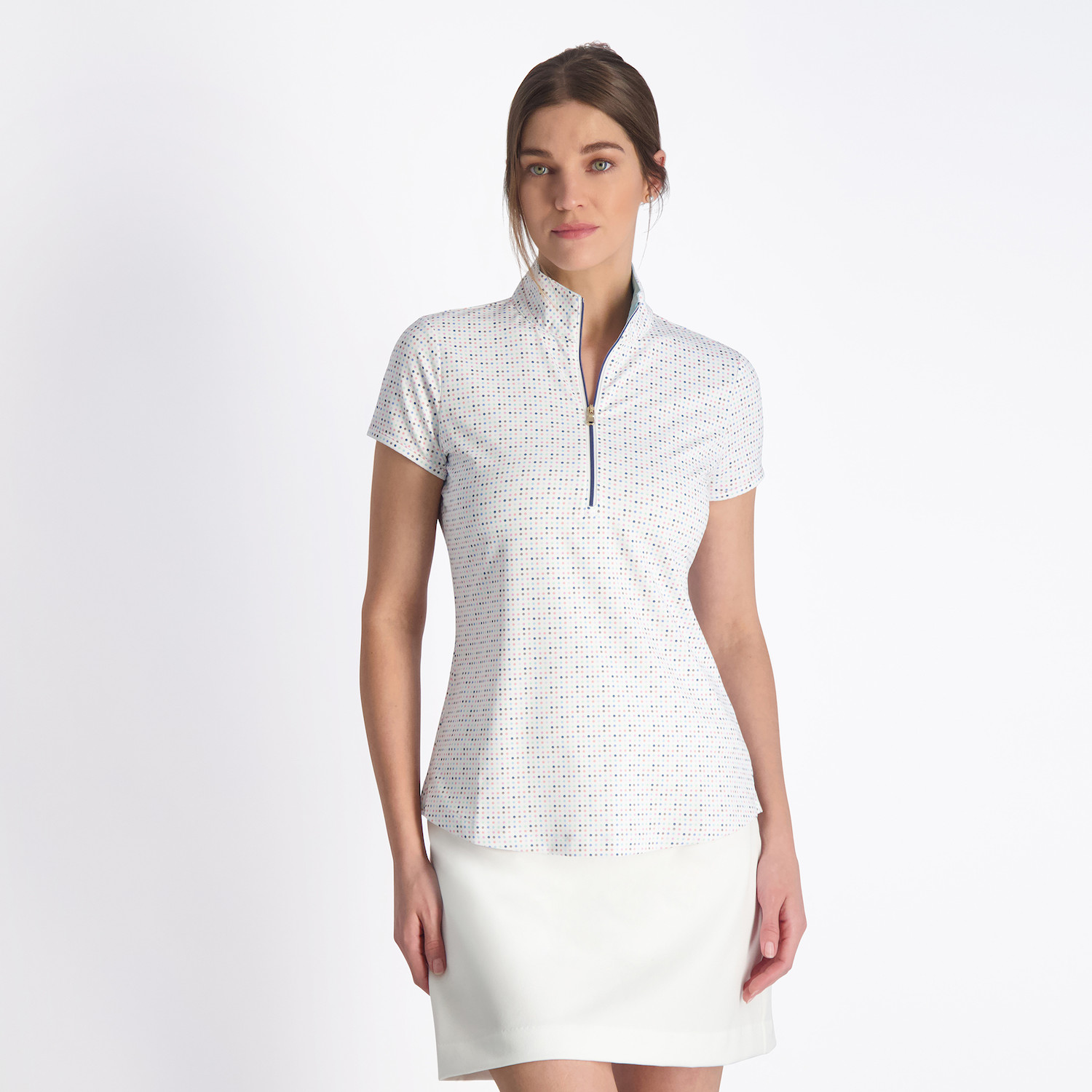 Fairway & Greene Maya Zip Mock in Breakers