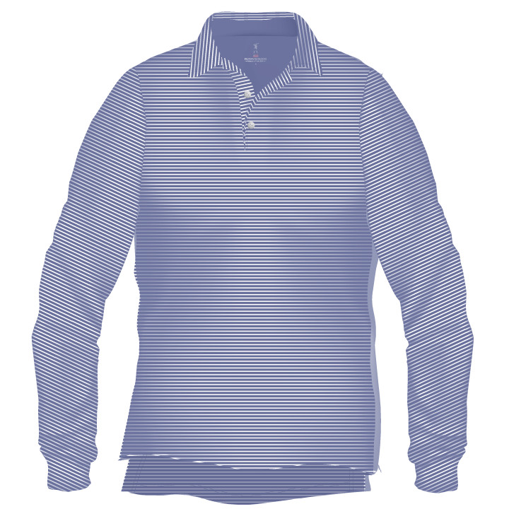 Fairway & Greene McHugh Long Sleeve Polo in Bluff