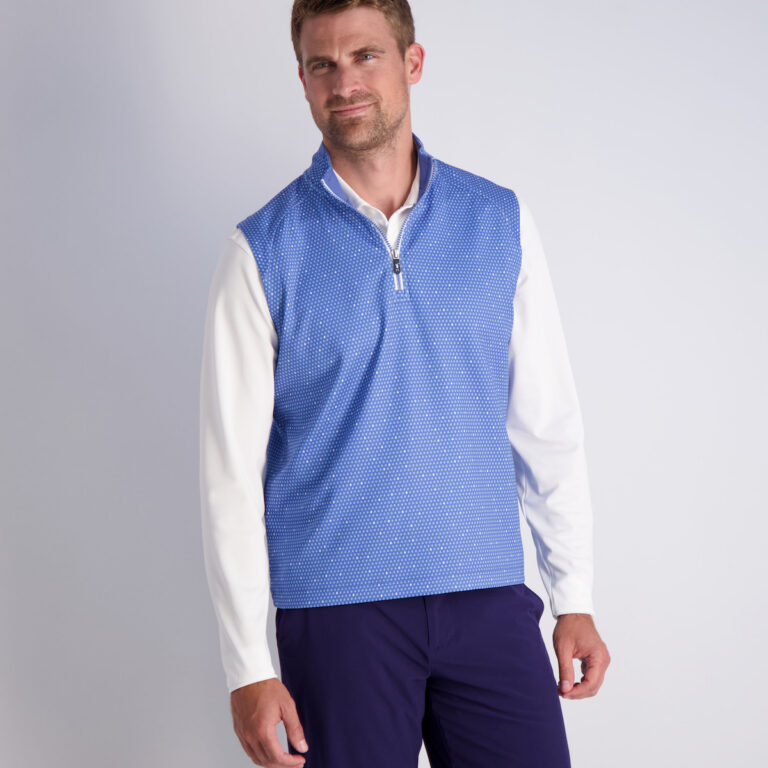 Fairway & Greene Oscar Quarter-Zip Vest in Baltic