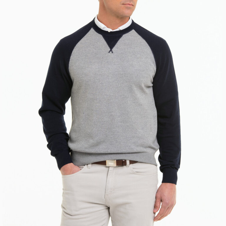 Fairway & Greene Purdey Crew in Shadow Grey Heather
