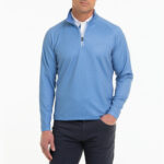 Fairway & Greene Wave Long Sleeve Quarter-Zip in Baltic
