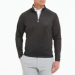 Fairway & Greene Wave Long Sleeve Quarter-Zip in Black