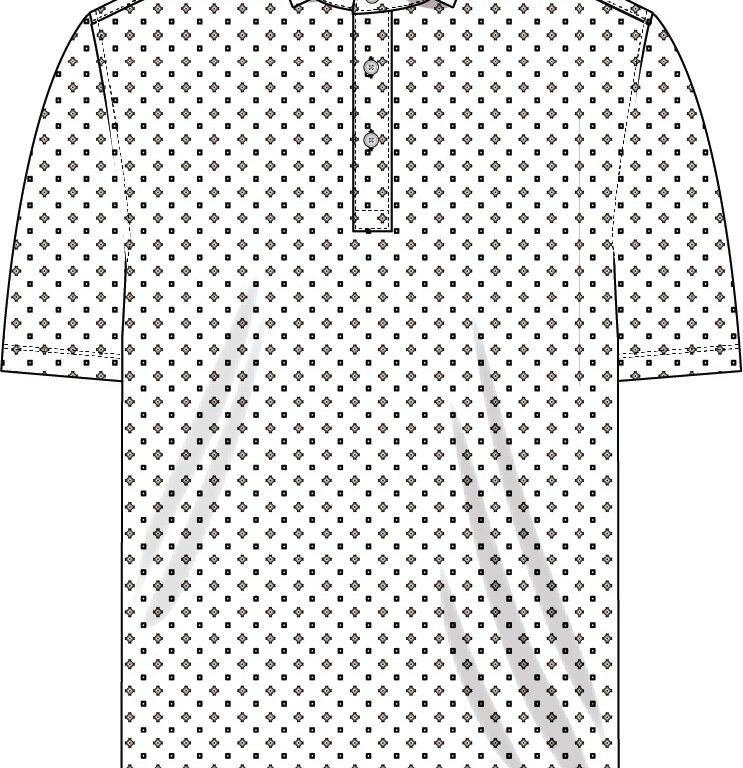 G/FORE All Play Foulard Geo Stretch Knit Polo in Snow/Onyx