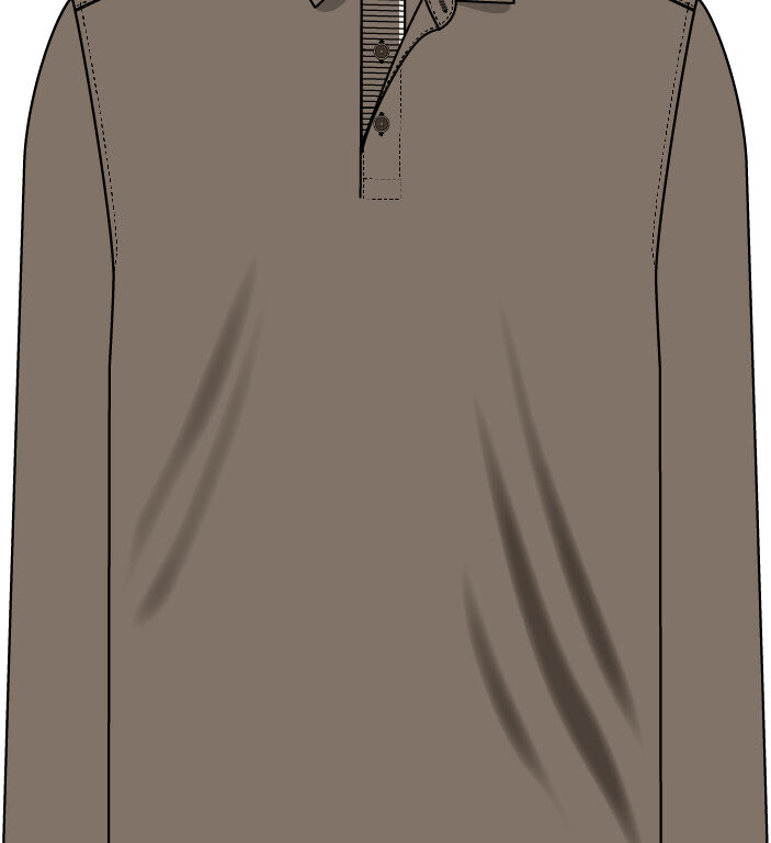 G/FORE All Play Stretch Knit Long Sleeve Polo in Mocha