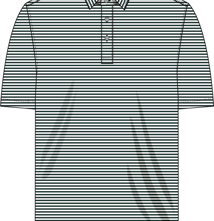 G/Fore All Play Stripe Polo in Pine