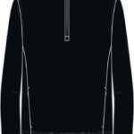 G/FORE Brushed Back Stretch Quarter-Zip Pullover in Onyx