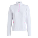 G/FORE Brushed Back Stretch Quarter-Zip Pullover in Snow