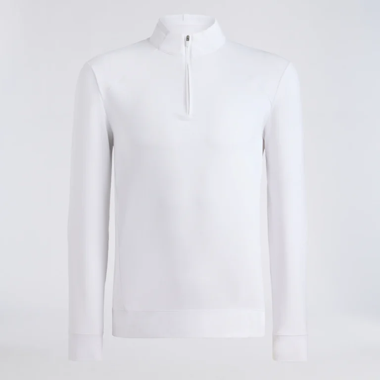 G/Fore Brushed Back Tech Terry 1/4 Zip Pullover in Snow