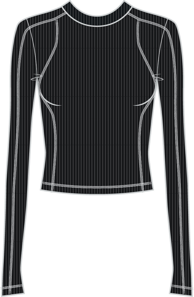 G/FORE Contour Soft Rib Long Sleeve Tee
