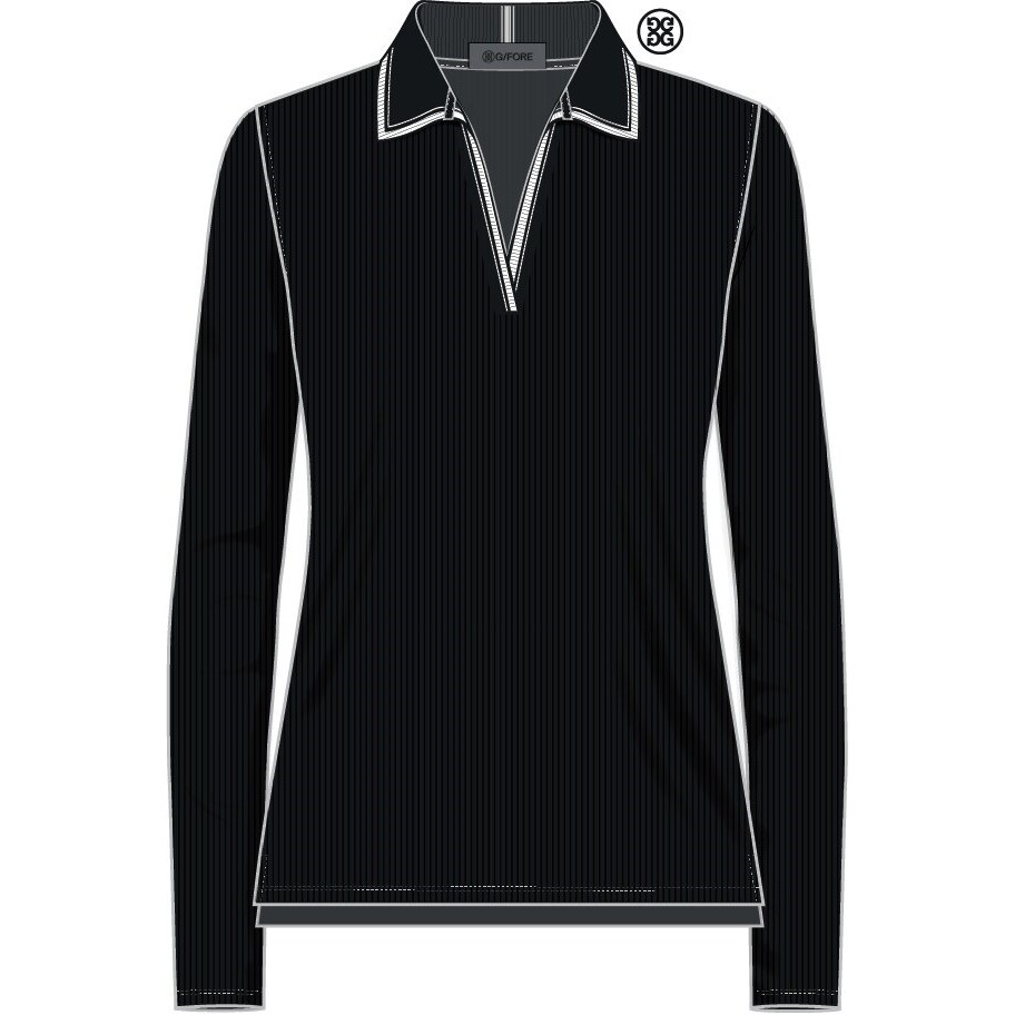 G/Fore Contrast Johnny Collar Tech Nylon Rib Polo
